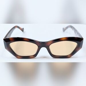 Cat Eye Sunglasses Tortoise Brown Cleaning Cloth Eyeglasses Tool Boxed Swim Sun